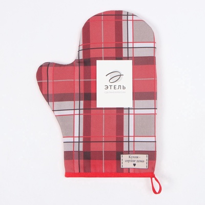 Варежка-прихватка новогодняя Этель "Уютное Рождество" 20х28 см, 100% хл, ватин 250 г/м2