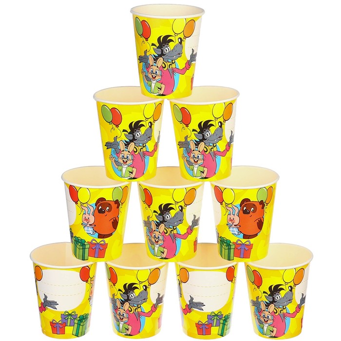 Стакан бумажный "С Днем Рождения!", Союзмультфильм, 250мл 10052308