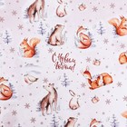 Бумага упаковочная новогодняя глянцевая «Зверята », 70×100 см,1 лист - Фото 3