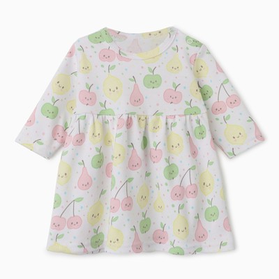 Платье Bloom Baby Фрукты с дл. рукавом, р. 62 см, молочный