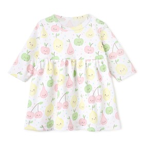 Платье Bloom Baby Фрукты с дл. рукавом, р. 80 см, молочный