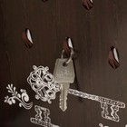 Ключница настенная «Горы», панно, 26.5×31.5 см, орех - фото 23127783