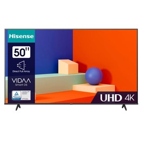 Телевизор Hisense 50A6K , 50", 3840x2160, DVB-T/T2/C/S2, HDMI 3, USB 2, Smart TV, чёрный