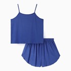 Пижама женская (топ, шорты) KAFTAN размер 42, цв. Синий - Фото 7