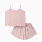 Пижама женская (топ, шорты) KAFTAN размер 42, цв. Розовый - Фото 6