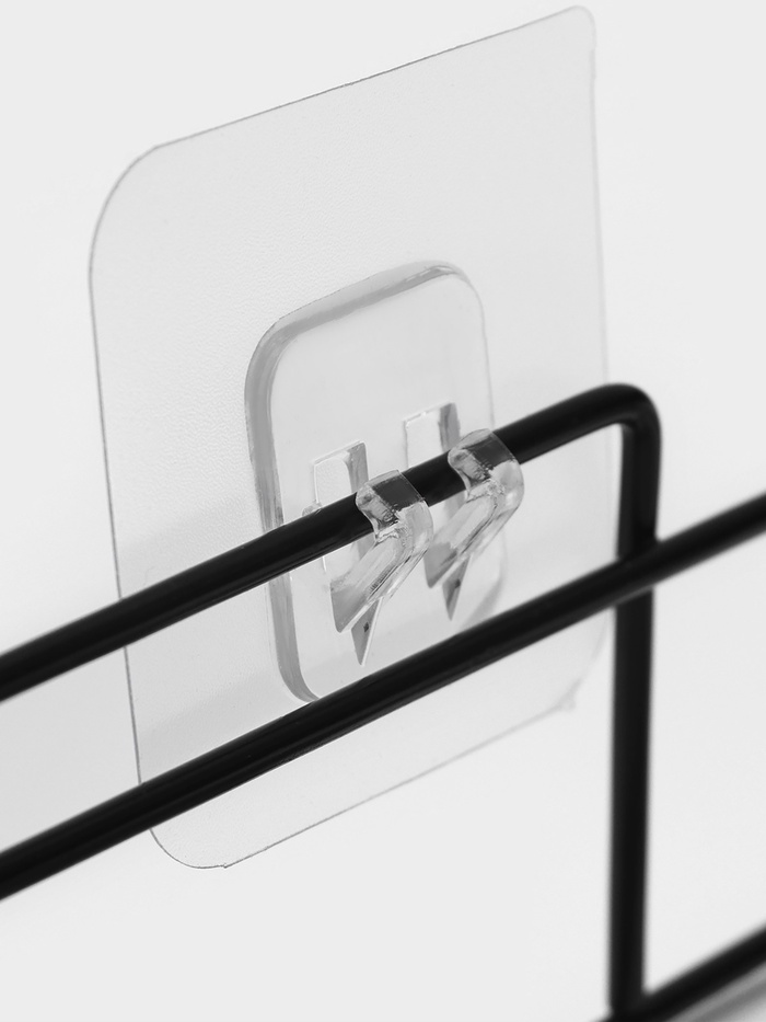 Крючки для полок самоклеящиеся, 5.6×5.6 см, 10 шт., прозрачная основа