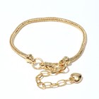 Основа для браслета «Карабин», цвет жёлтое золото, 17 см + 5 см удлинитель - Фото 2