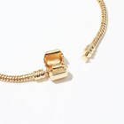 Браслет для шармов «Бусинка», основа, цвет жёлтое золото, 19 см - Фото 2