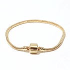 Браслет для шармов «Бусинка», основа, цвет жёлтое золото, 19 см - Фото 3