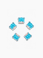 Шарм талисман «Мультяшка» медвежонок, цветной в серебре 9903284