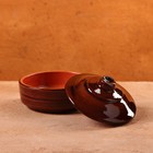 Сахарница узбекская Риштанская Керамика «Акташ», 250 мл, коричневая - Фото 2