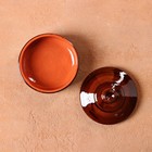 Сахарница узбекская Риштанская Керамика «Акташ», 250 мл, коричневая - Фото 3