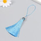 Декор для творчества текстиль "Кисть Падишах" голубой набор 2 шт 9х1 см - фото 23162559