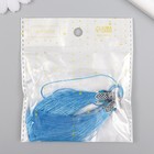 Декор для творчества текстиль "Кисть Падишах" голубой набор 2 шт 9х1 см - фото 23162560