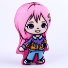 Игрушка антистресс «Девочка с розовыми волосами» - фото 7833283