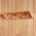 Полка - вешалка для бани и сауны, липа, настенная, 5 крючков, «Добропаровъ» - Фото 1