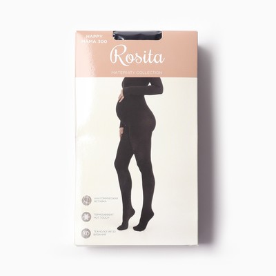 Колготки женские для беременных ROSITA Happy mama, цвет чёрный, 300 den, размер 3