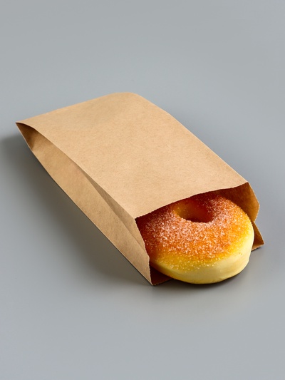 Пакет бумажный фасовочный, крафт, V - образное дно, 21×8×4 см