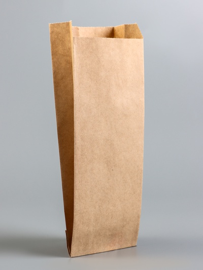 Пакет бумажный фасовочный, крафт, V - образное дно, 21×8×4 см