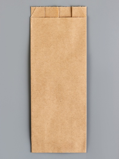 Пакет бумажный фасовочный, крафт, V - образное дно, 21×8×4 см