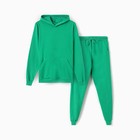 Комплект женский (фуфайка/брюки) НАЧЁС, цвет зелёный, размер 44 - фото 320473953