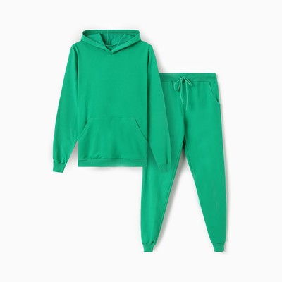 Комплект женский (фуфайка/брюки) НАЧЁС, цвет зелёный, размер 46