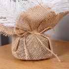 Новогодняя хвойная композиция на стол 20 см «Скандинавия», заснеженная, декор шишки, серебро - Фото 3