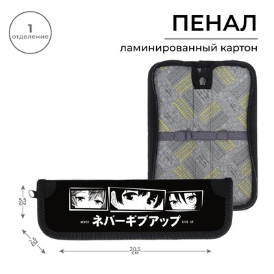 Пенал школьный, 1 секция, 5.5×20.5×2.5 см «Аниме»