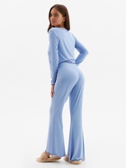 Пижама женская (лонгслив, брюки) MINAKU: Home collection, размер 44, голубая - Фото 6