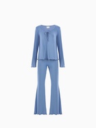 Пижама женская (лонгслив, брюки) MINAKU: Home collection, размер 44, голубая - Фото 8