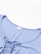 Пижама женская (лонгслив, брюки) MINAKU: Home collection, размер 44, голубая - Фото 9