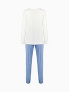 Пижама женская (лонгслив, брюки) MINAKU: Home collection, размер 42, цвет экрю, голубой 9700676