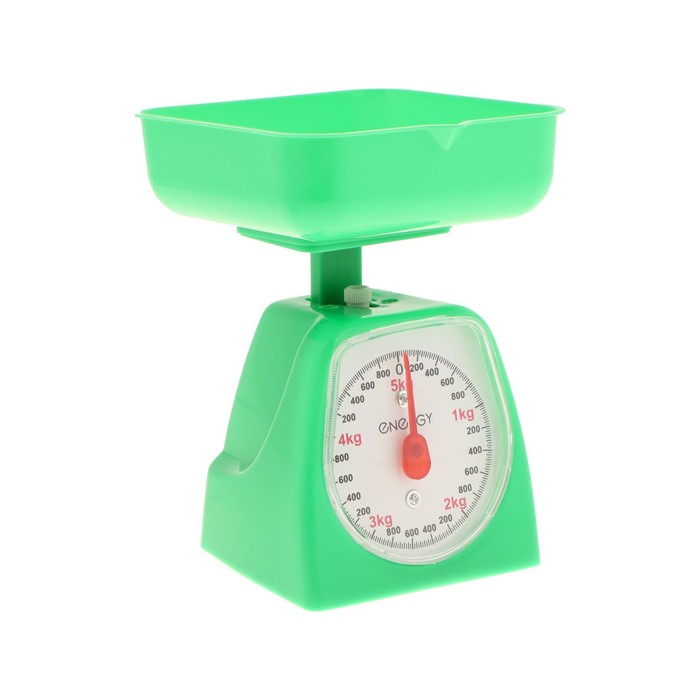 Весы кухонные ENERGY EN-406МК,  механические, до 5 кг,  зелёные - фото 1909361304