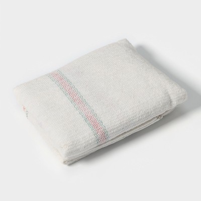 Тряпка для мытья пола Доляна, вискоза-ХПП, с оверлоком, 75×100 см, плотность 220 г/м², белая