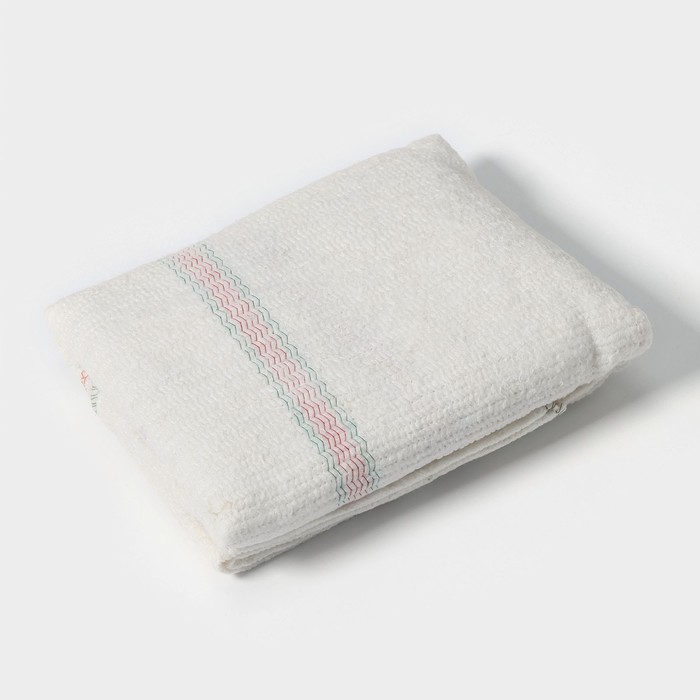 Тряпка для мытья пола Доляна, вискоза-ХПП, с оверлоком, 75×100 см, плотность 220 г/м², белая - Фото 1