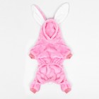 Комбинезон «Зайка», с капюшоном, размер XS, ДС 20 см, ОГ 30 см, ОШ 20 см, розовый - Фото 8