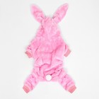 Комбинезон «Зайка», с капюшоном, размер XS, ДС 20 см, ОГ 30 см, ОШ 20 см, розовый - Фото 9