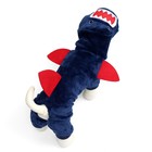 Комбинезон «Акула», с капюшоном, размер S, ДС 25 см, ОГ 35 см, ОШ 25 см, синий - Фото 5