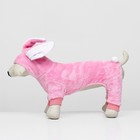 Комбинезон «Зайка», с капюшоном, размер XL, ДС 40 см, ОГ 50 см, ОШ 40 см, розовый - Фото 4