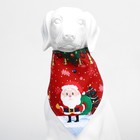 Бандана для животных "Дед Мороз", размер L (ОШ до 62 см) - фото 11414537