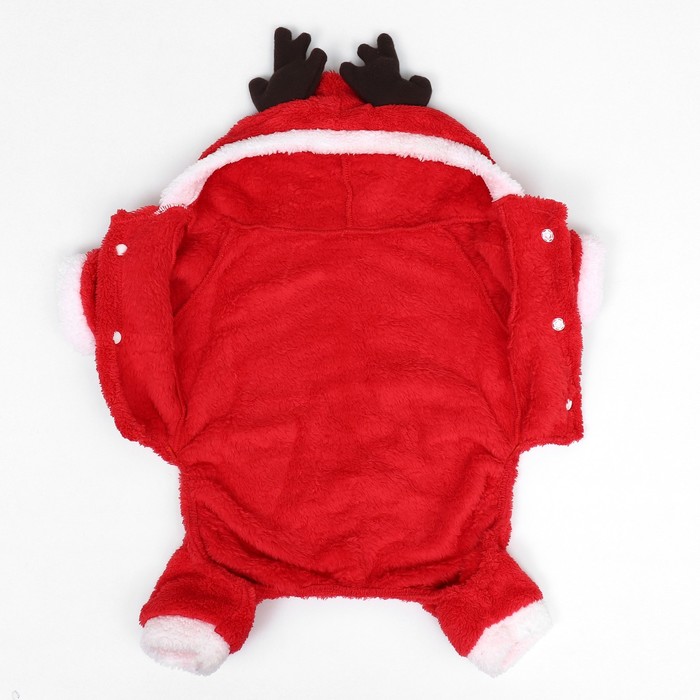 Новогодний костюм "Олень", XL (ДС 35, ОГ 47 см), красный