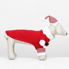 Новогодний костюм для собак "Клаус", размер S (ДС 25, ОГ 35 см) - фото 9291600