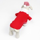 Новогодний костюм для собак "Клаус", размер S (ДС 25, ОГ 35 см) - фото 9291601