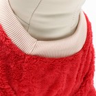 Свитер "Арбуз", велюр, размер  XL (ДС 36, ОШ 26, ОГ 48 см), красный - фото 23099732