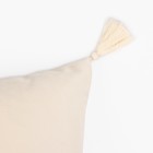 Набор декоративных наволочек Этель с кисточками, цвет молочный, 45х45 см - 2 шт, полиэстер, велюр - Фото 2
