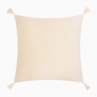 Набор декоративных наволочек Этель с кисточками, цвет молочный, 45×45 см - 2 шт., полиэстер, велюр - Фото 5