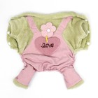Комбинезон Love, размер S, ДС 25 см, ОГ 35 см, ОШ 25 см, зелёный, розовый - Фото 8