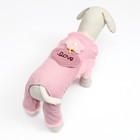 Комбинезон Love, размер S, ДС 25 см, ОГ 35 см, ОШ 25 см, розовый - Фото 3