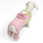 Комбинезон Love, размер М, ДС 30 см, ОГ 40 см, ОШ 30 см, зелёный, розовый - Фото 3