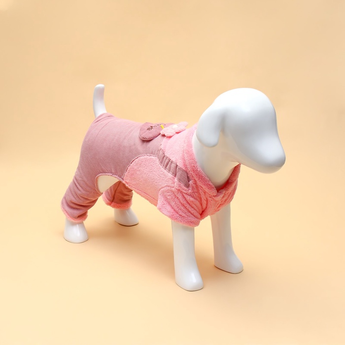 Комбинезон Love, размер L, ДС 35 см, ОГ 45 см, ОШ 35 см, розовый - Фото 1